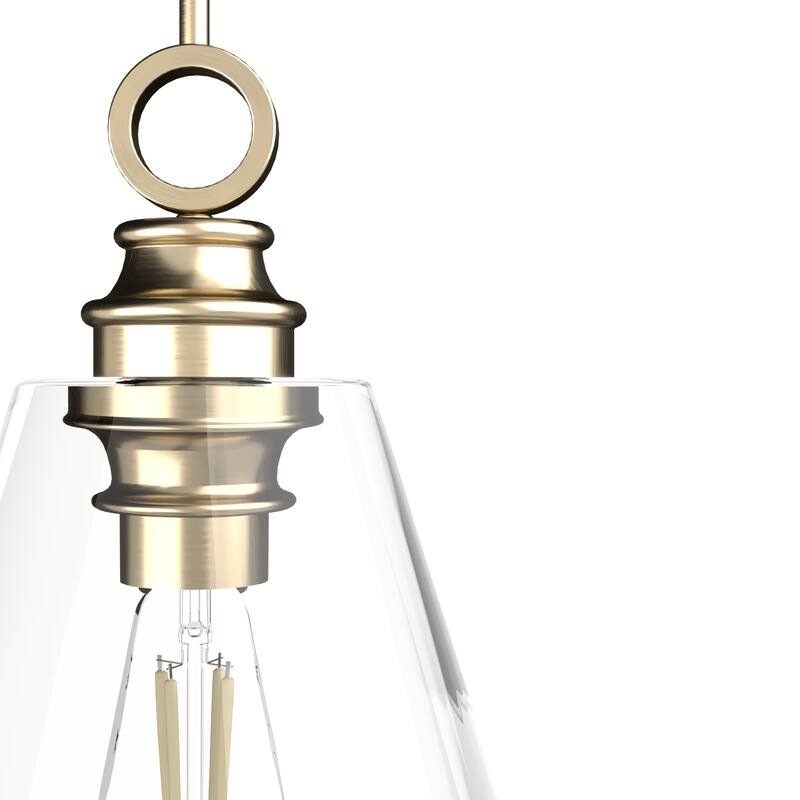 Hunter Klein 14" 1-Light Glass Pendant - Kitchen Island, Dining Room, Entry - Contemporary, Transitional