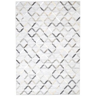 One of a Kind Hand-Woven Modern & Contemporary 4' x 6' Geometric ...