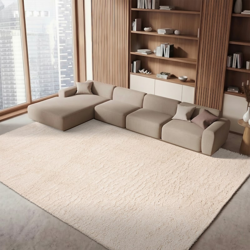 SAFAVIEH Fontana Shag Dagi Solid 2-inch Thick Rug