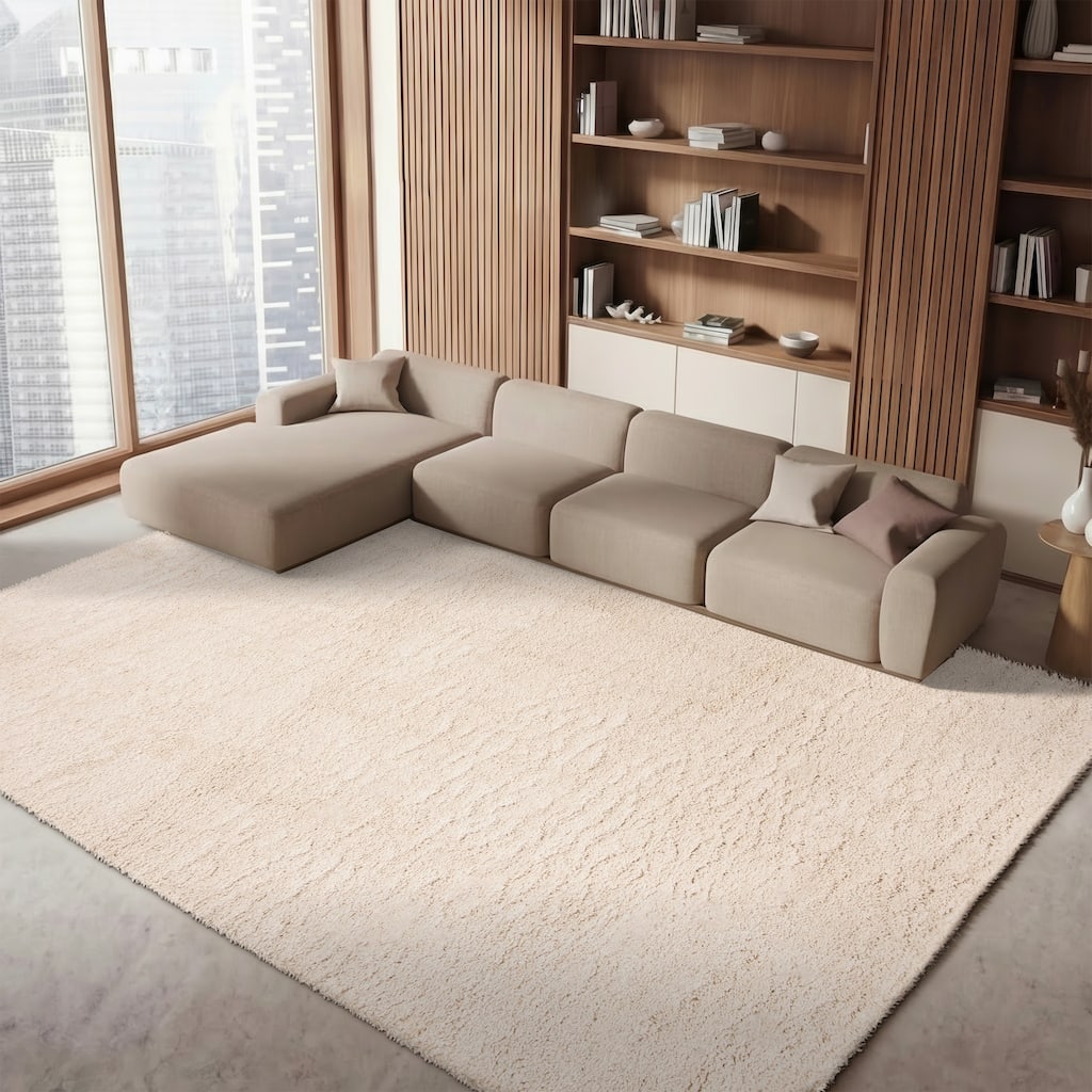 SAFAVIEH Fontana Shag Dagi Solid 2-inch Thick Rug