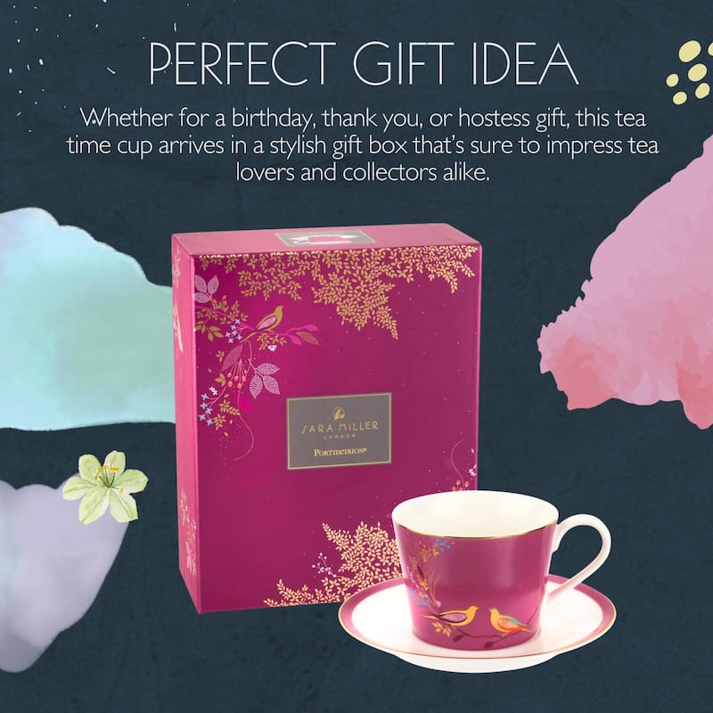 Sara Miller for Portmeirion London Chelsea Teacup and Saucer - 8 oz.