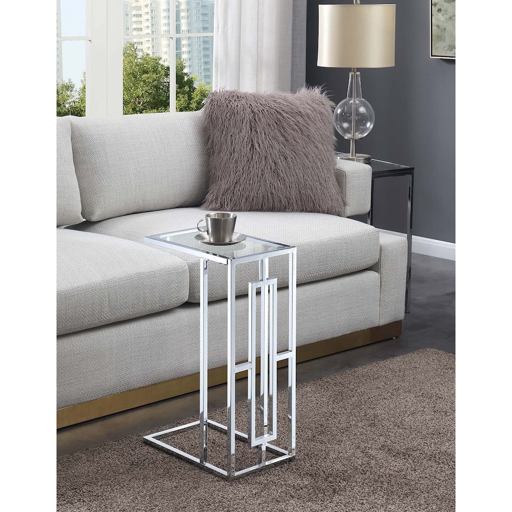 Convenience Concepts Town Square Chrome C End Table