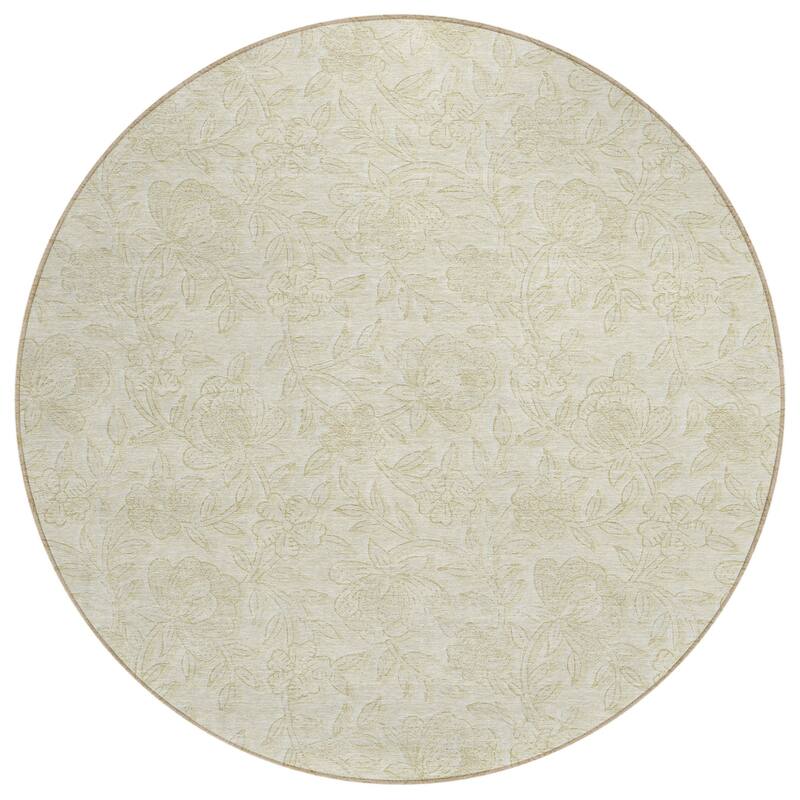 HomeRoots Floral Transitional Rectangle Outdoor Rug