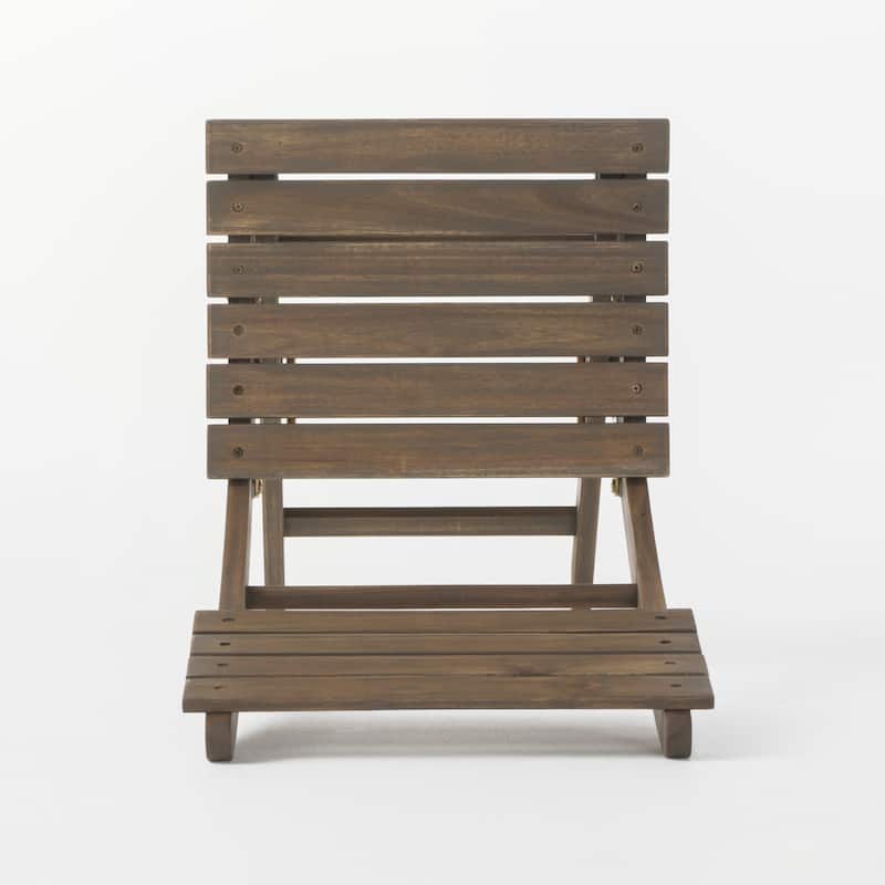 Outdoor Acacia Wood Folding Dining Chair (Set of 2)