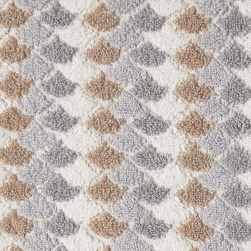 Violet Linen Mirage Pattern, 100% Cotton Highly Absorbent Jacquard Fashion Towel, 20" X 30", Taupe, Hand Towels, Set of 2
