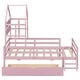 preview thumbnail 4 of 3, Wood Twin Size House Platform Bed with Guardrail and Under-Bed Drawer