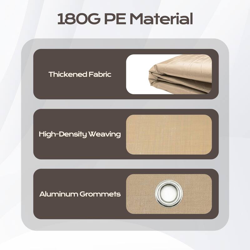 Aoodor 10 x 20 FT Carport Replacement Canopy Cover