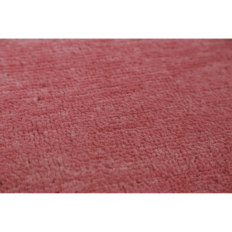 Hand Knotted Oriental 100% Wool Carpet Modern Solid Coral Gabbeh Area Rug - 12' 8'' X 9' 2''