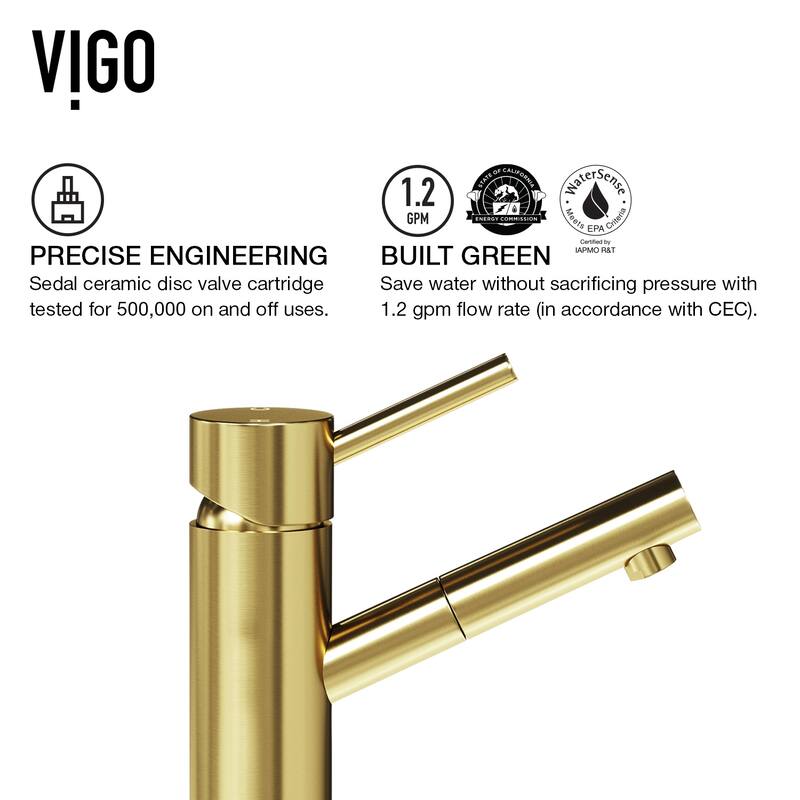 VIGO Noma Single Hole Bathroom Faucet