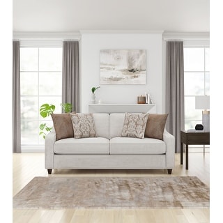 Christine Upholstered Sloped Arm Sofa Beige