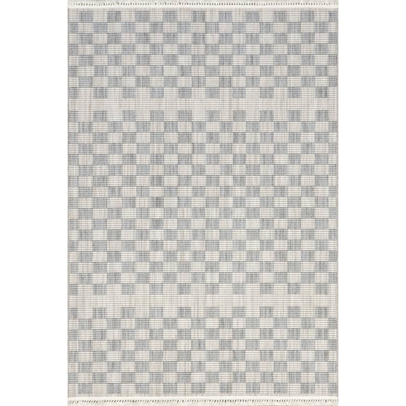 Nuloom Sunniva Casual Checkered Tasseled Area Rug