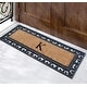 preview thumbnail 109 of 187, Non Slip Coir Low Profile Myla Monogrammed Entry Doormat, 17.7"x47.25"