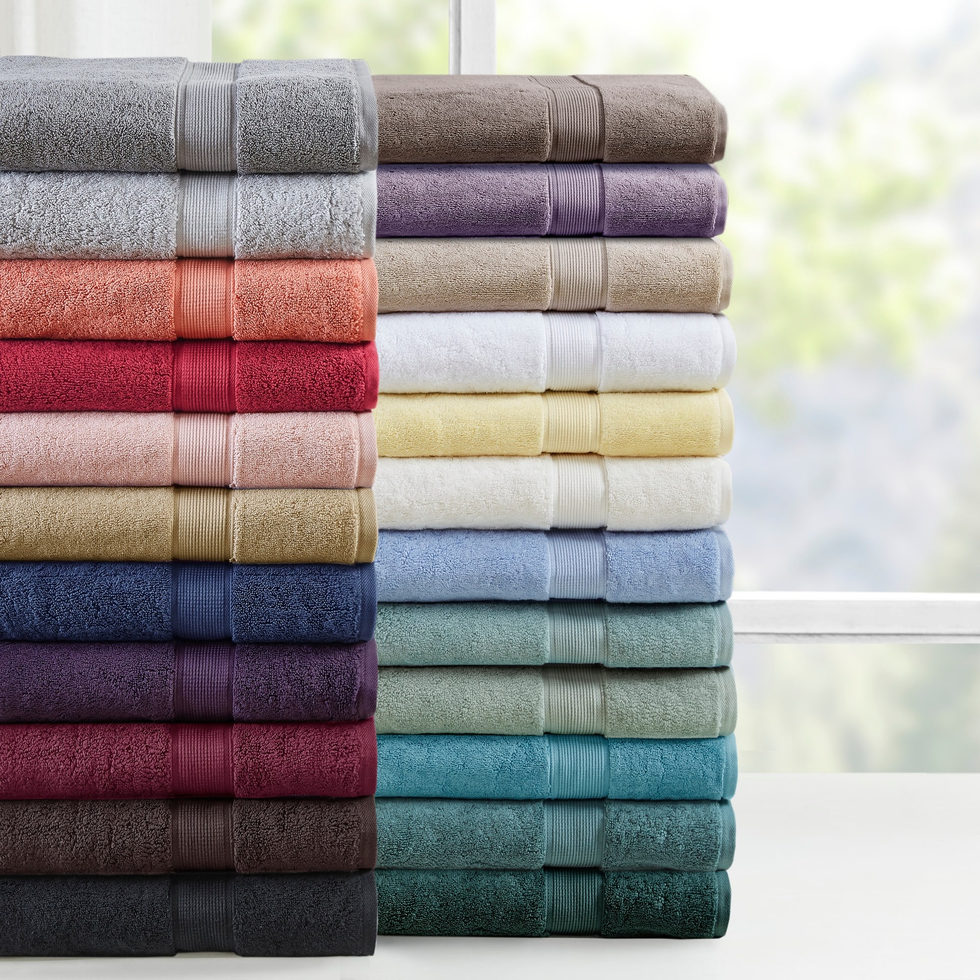 Madison Park Signature Cotton 8-piece Antimicrobial Towel Set - On