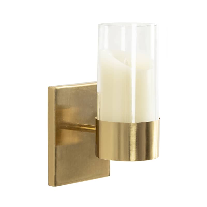 Kate and Laurel Zabler Metal Wall Sconce - 5x6x10 - Gold