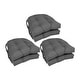 preview thumbnail 16 of 59, 16-inch U-Shaped Indoor Twill Chair Cushions (Set of 2, 4, or 6) - 16" x 16" Set of 6 - Steel Grey
