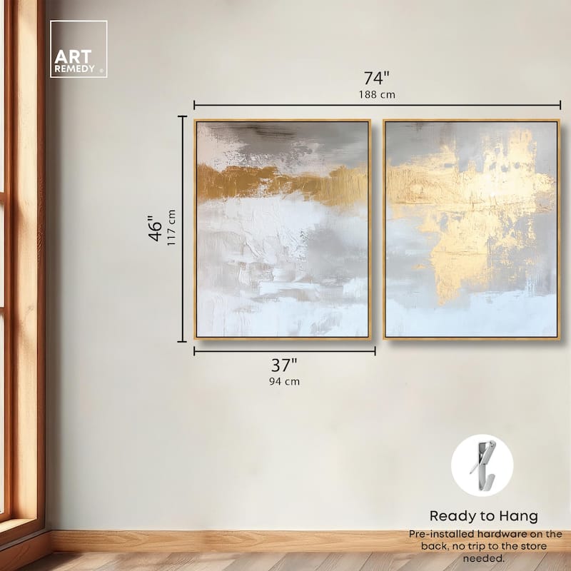 Golden Glaze I Canvas Set of 2 by Art Remedy
