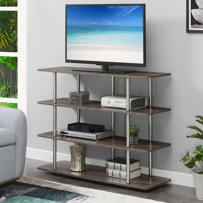 Convenience Concepts Designs2Go XL 55 inch Highboy 4 Tier TV Stand - Weathered Grey