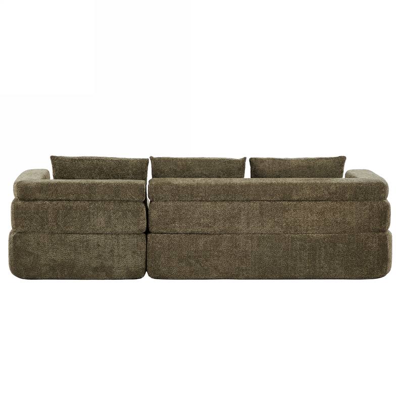 Christopher Knight Home - Compressed Modern L-Shape Upholstered Modular Sectional Sofa