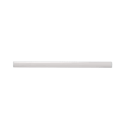 Apollo tile 0.5" x 8" Silken Glossy Ivory White Ceramic Tile (0.3 sq ft/case) - 10 Pack