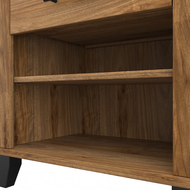 Transitional Grey Ash Nightstand