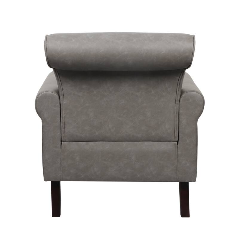 Modern Upholstered Armchair Nailhead Trim Accent Chair