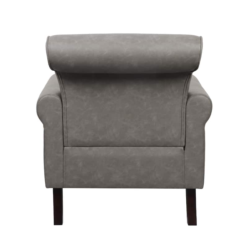 Set of 2 Modern Upholstered Armchair Nailhead Trim Accent Chair