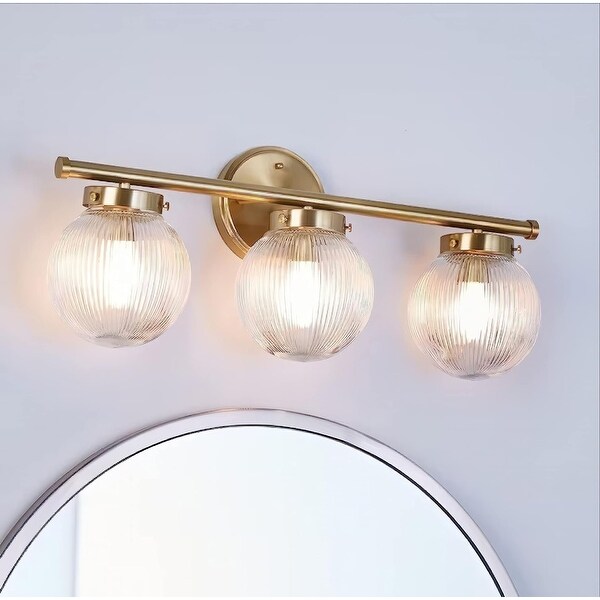 LIGHTACCENTS Ceiling Light Cover Clear Ribbed Ceiling Fan Light Cover 5.9 inch Flush Mount Light Fixture Globe for Kitchen Bathroom Hallway Light