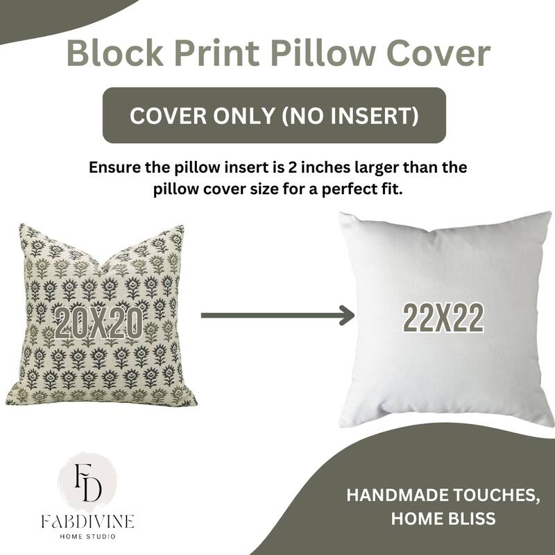 Fabdivine Polka Dots Grey Pure Linen Cushion Cover Soft, 12x20 Inches Handmade Block Print Bedroom or Farmhouse Décor, Shivri