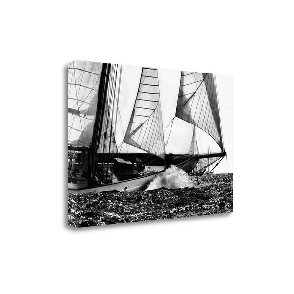 Black and White Sailing Yacht 1 Giclee Wrap Canvas Wall Art - Bed Bath ...
