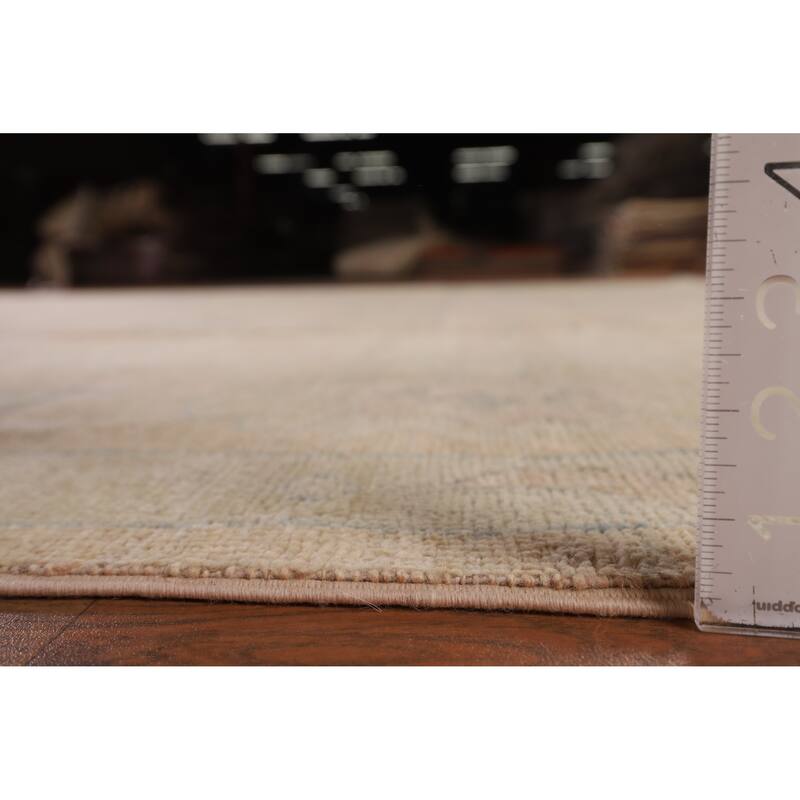 Vegetable Dye Oushak Turkish Area Rug Hand-Knotted Orange Wool Carpet - 10'6"x 13'10"