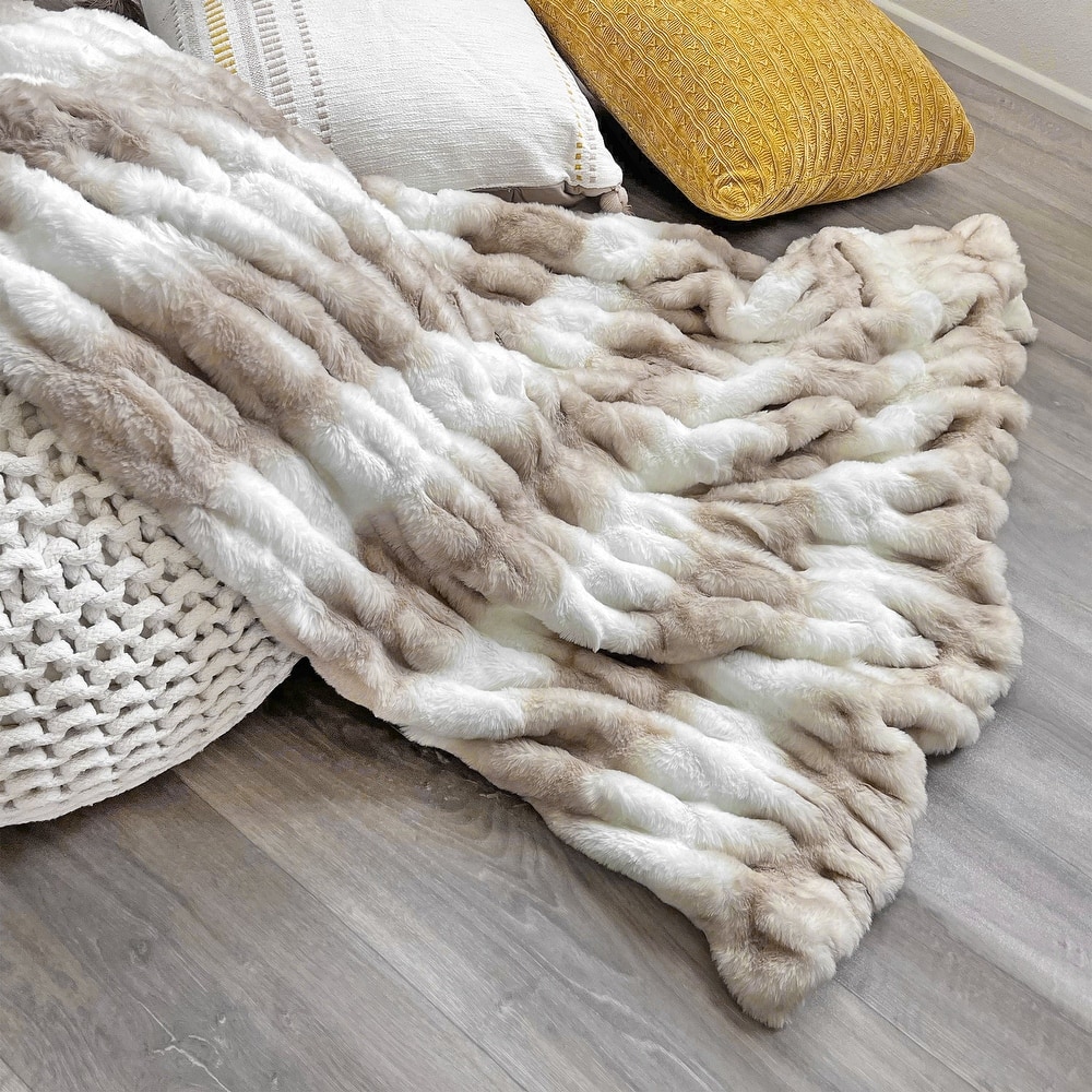 Ruched Plush Throw