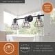 preview thumbnail 5 of 9, Clybourn 3-Light 23 in. W Oil Rubbed Bronze Bathroom Vanity Lighting Fixture, Adjustable Wire Cage Shade, LED Compatible Wall Lt