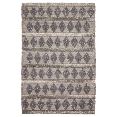 ECARPETGALLERY Braid weave Sienna Grey Wool Rug - 6'0 x 9'0