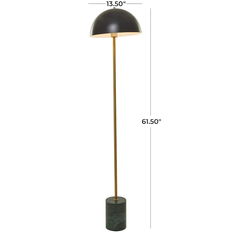 Black Metal Contemporary Floor Lamp - 14"W x 14"L x 62"H
