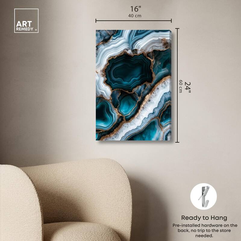 Teal Tectonic I Canvas by Art Remedy, Gallery Wrapped