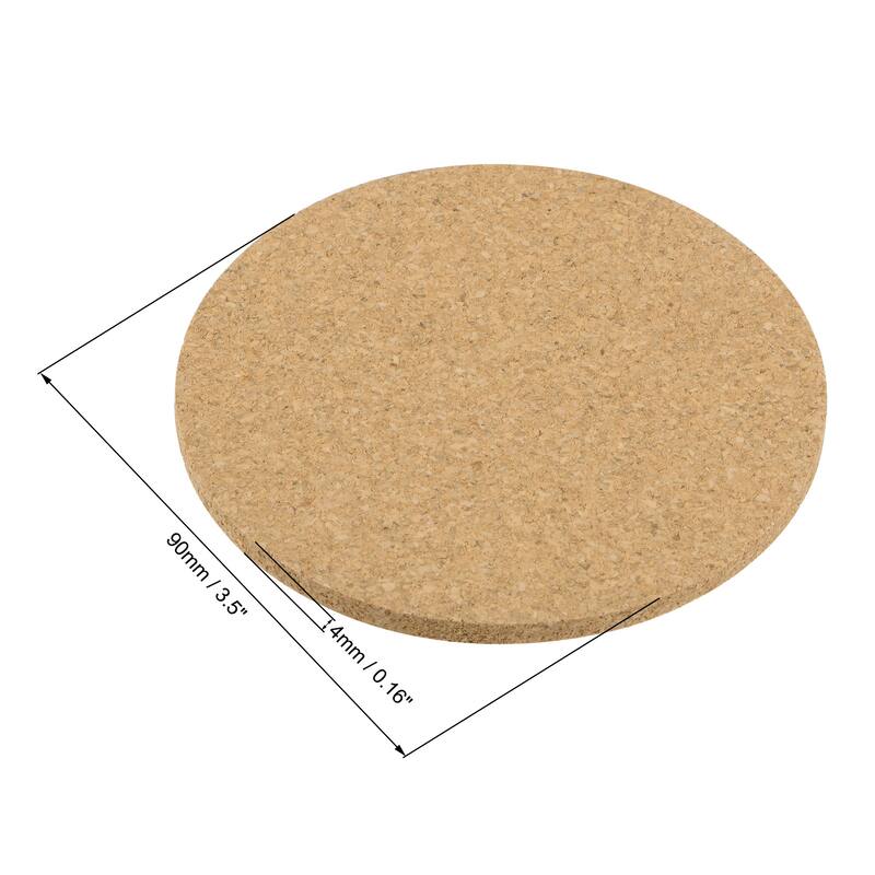 Cork Coasters Wooden Trivet Drinks Mats for Home Kitchen - 90mmx4mm