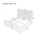 preview thumbnail 11 of 16, 50.7Inch High Headboard Corduroy Upholstered Bed Frame