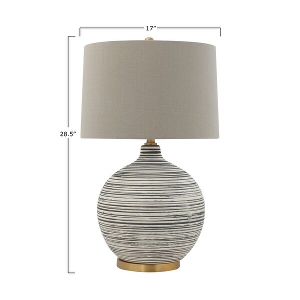 Black and white striped lamp on sale
