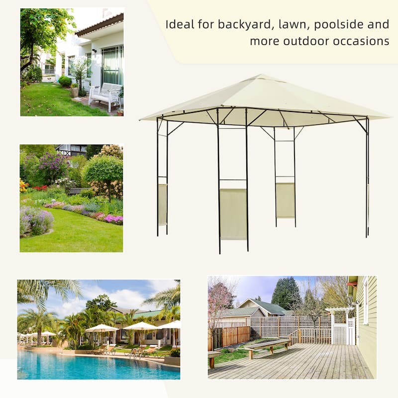 Outsunny Modern 10' x 10' Outdoor Gazebo Canopy Cover