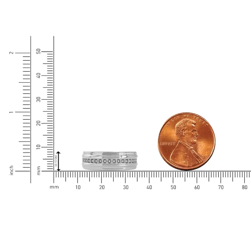 IGI Certified 1/20ct TDW Diamond Wedding Band in 10k Gold for Men