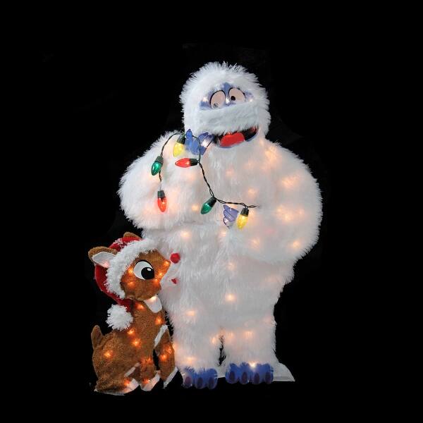 Shop 32 White And Brown Prelit Rudolph And Bumble 2d Christmas