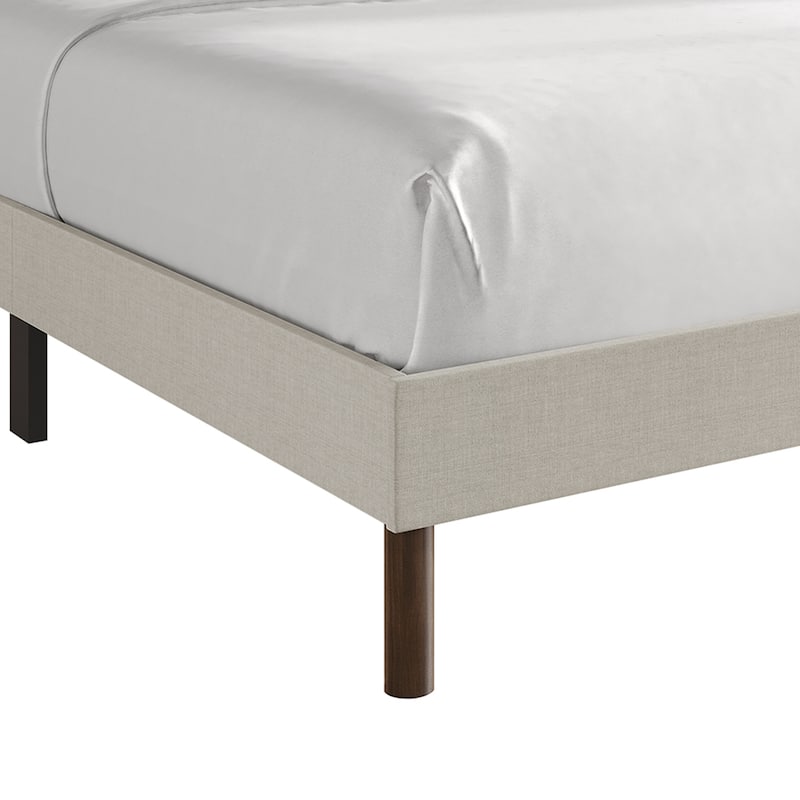 CraftPorch Elegance Wingback Linen Upholstered Bed