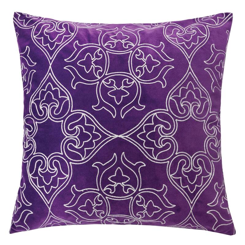 Hadzic Contemporary Purple Accent Pillows (Set of 2) by Gracewood Hollow