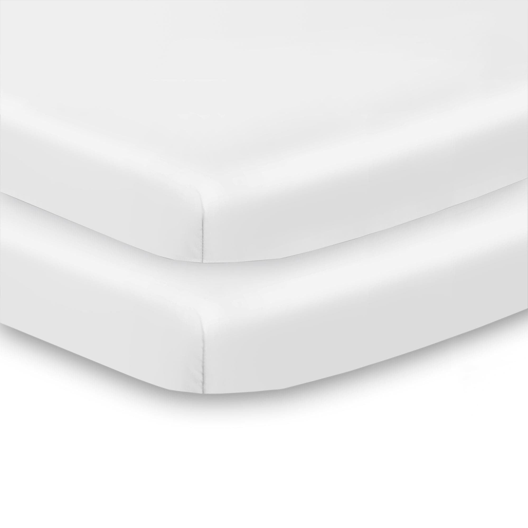 BreathableBaby All-in-One Fitted Sheet & Waterproof Cover for 38" x 24" Mini Crib Mattress (2-Pack)