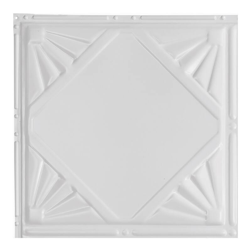 Great Lakes Tin Erie Lay-in Ceiling Tile - Matte White - Sample