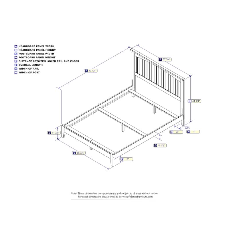 Traditional Bed Frame with Footboard - HomeStock Renaissance Revival Style Bed