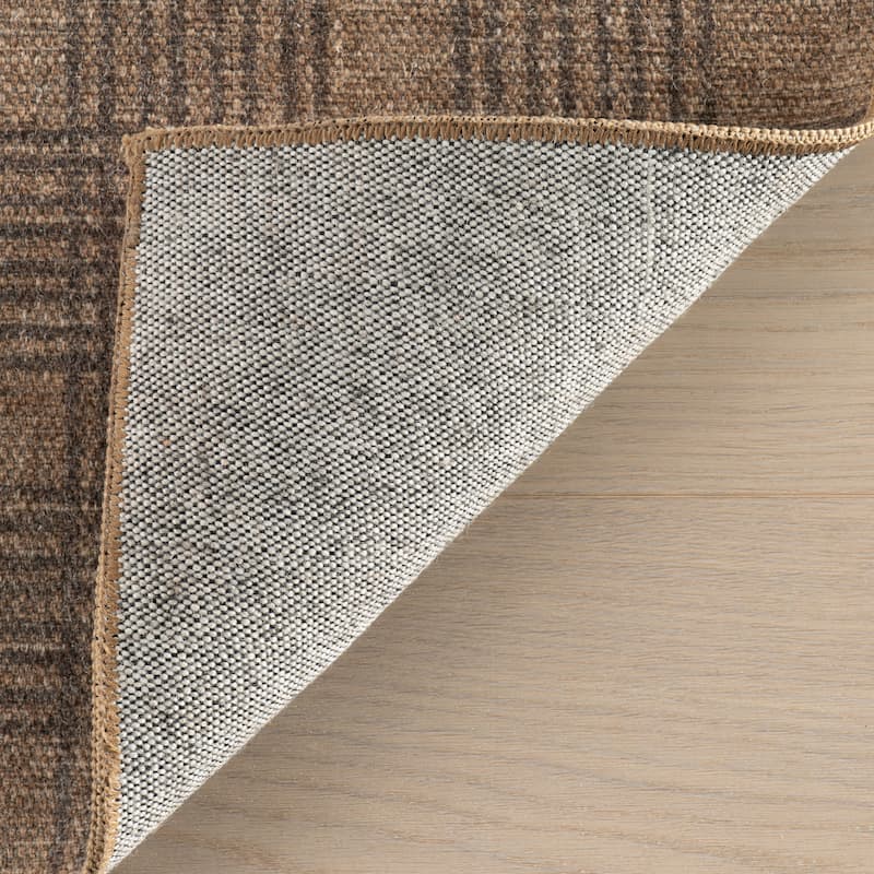 Nate Berkus Bedford Soft Plaid Washable Area Rug