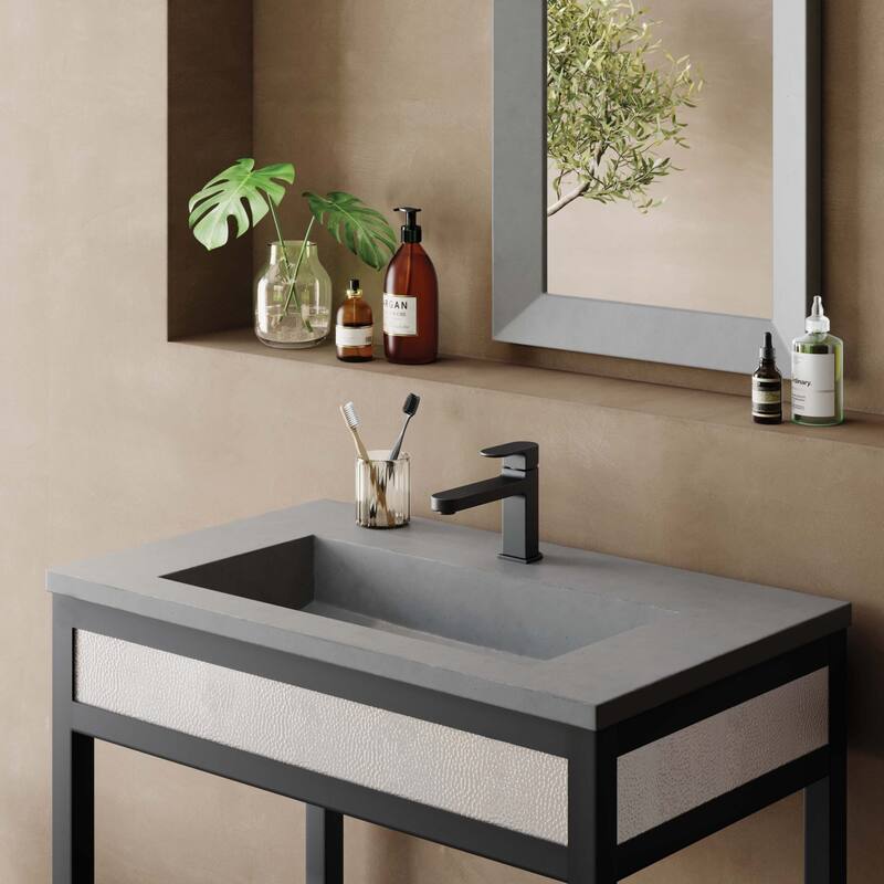 Capistrano 36.5-inch Concrete Vanity Top with Integral Trough Sink