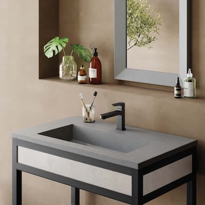 Capistrano 36.5-inch Concrete Vanity Top with Integral Trough Sink