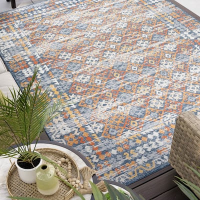 Alfresco Nautical & Coastal Border Reversible Indoor/Outdoor Area Rug